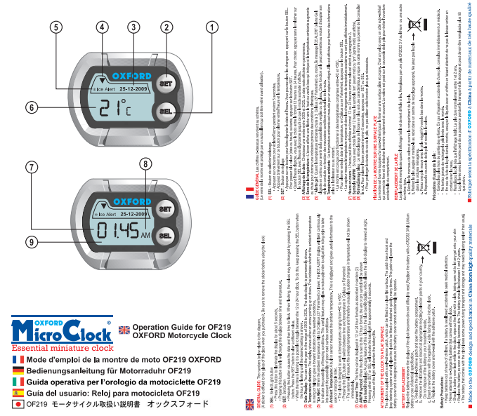 

OF219 clock instructions

